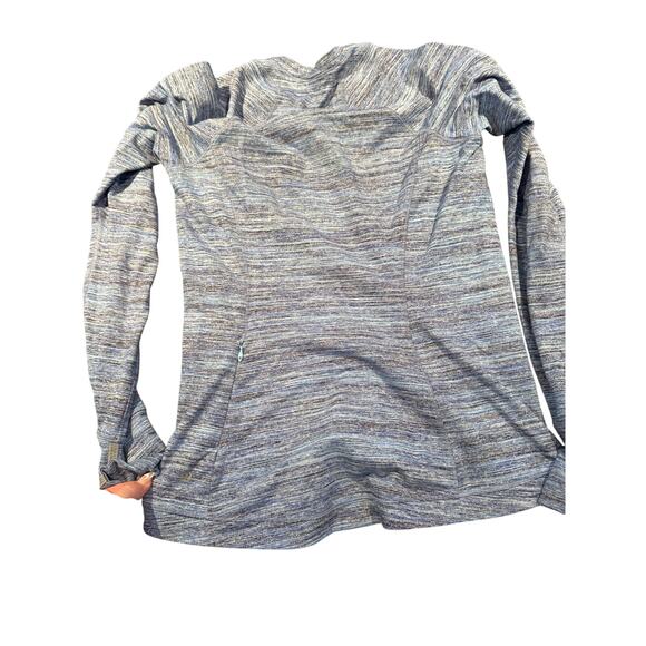 Lululemon Runderful Long Sleeve Space Dye Camo Caspian Blue Size 10 - Picture 3 of 5